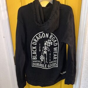 Black Dragon Road Wear Mens Hoodie Jacket Maryville Tennessee Size Large‎